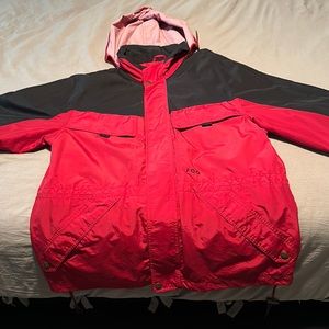 Red London Fog Coat
